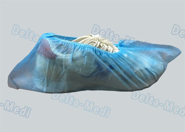 PP / SMS الأزرق غير المنسوجة الأحذية الجراحية القابل للتصرف يغطي لمستشفى / مختبر