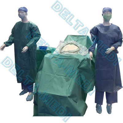 حزمة جراحية معززة بالامتصاص 40 جرام - 60 جرام SP / SMS / SMMS / SMMMS C- قسم جراحي للولادة القيصرية مع حقيبة تجميع