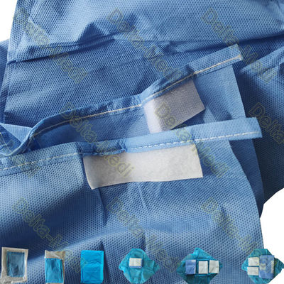 ثوب جراحي أزرق محبوك الكفة يمكن التخلص منه 50 * 80 سم قوة شد قوية