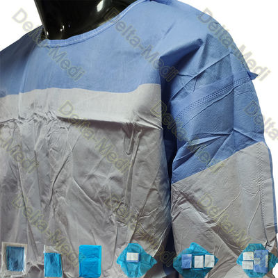 ثوب جراحي أزرق محبوك الكفة يمكن التخلص منه 50 * 80 سم قوة شد قوية