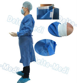 الأزرق ثوب الجراحية القابل للتصرف ، ثوب جراح SMS مع مناشف اليد