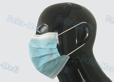 3 رقائق غير المنسوجة earloop قناع الوجه المتاح الأزرق اللون للطبيب / المريض