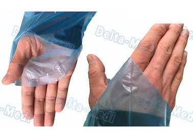 المنتجات البلاستيكية الطبية للماء CPE ثوب جراحي / ثوب العزلة مع الإبهام حلقة الكفة