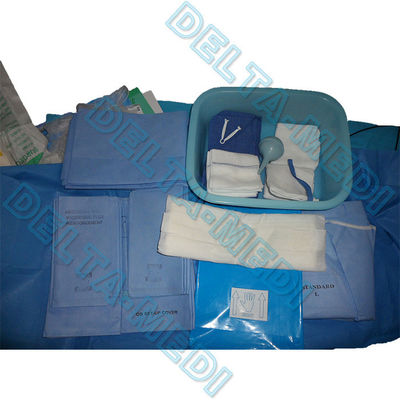 ماصة معززة SP / SMS / SMMS / SMMMS حزمة توصيل جراحية معقمة / ثنى التسليم مع حقيبة تجميع