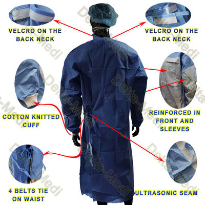 XL M L S XXL Reinforced Disposable Surgical Gown For Hospitals